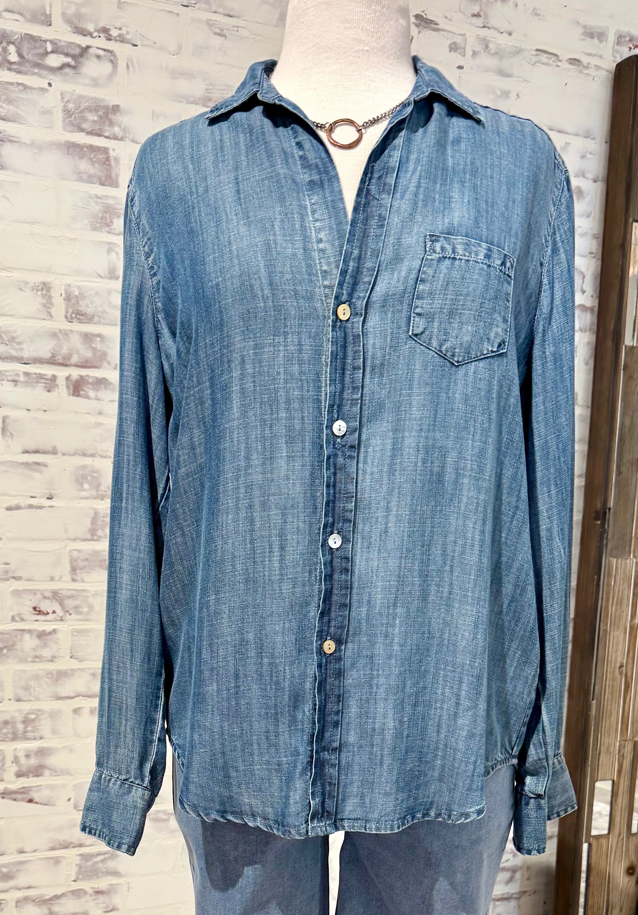 Caite Kyla Amara Denim Shirt- front