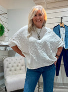 Textured Cotton Mix Top