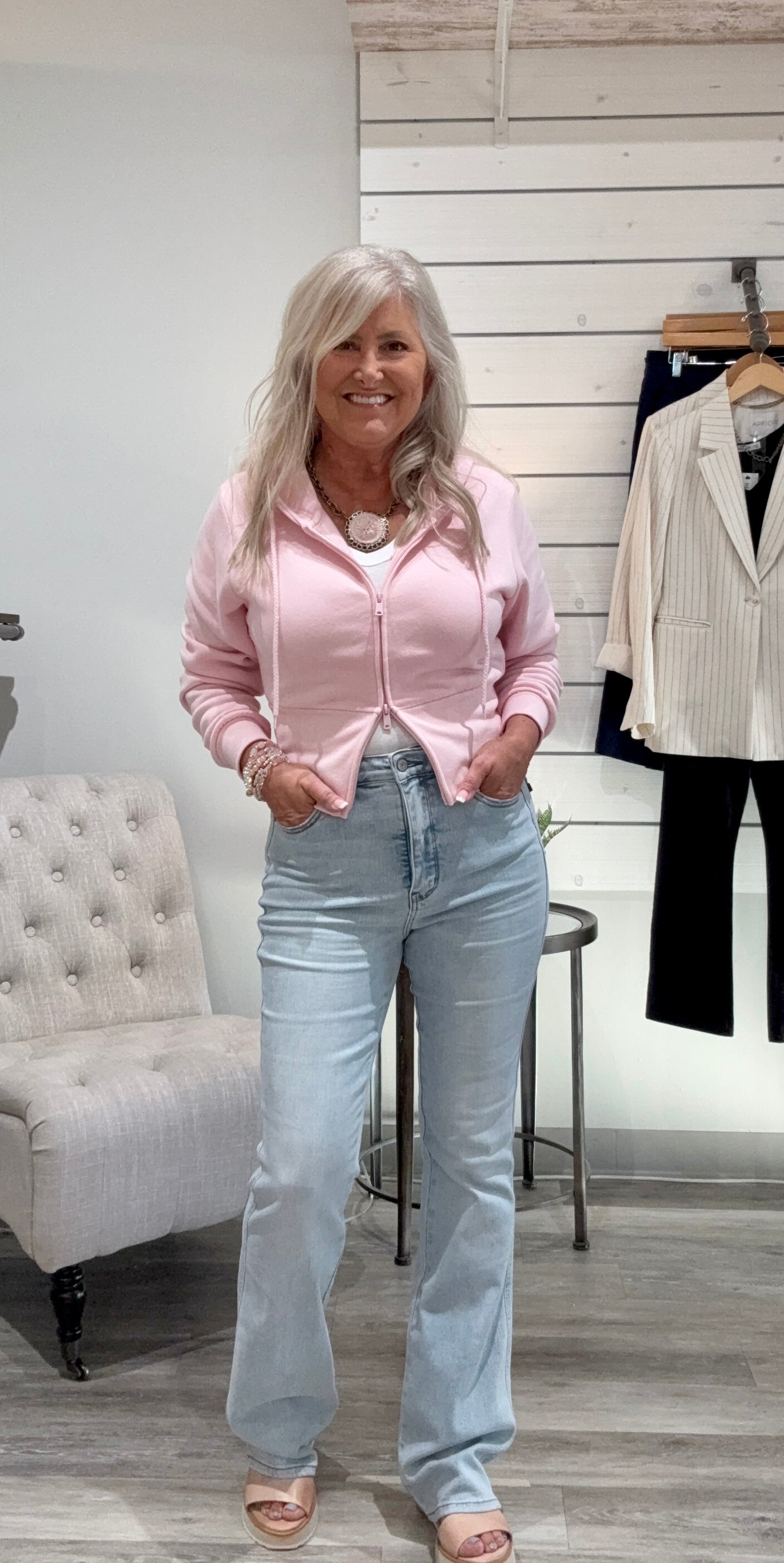 High Waist Bootcut Judy Blue- Light Wash