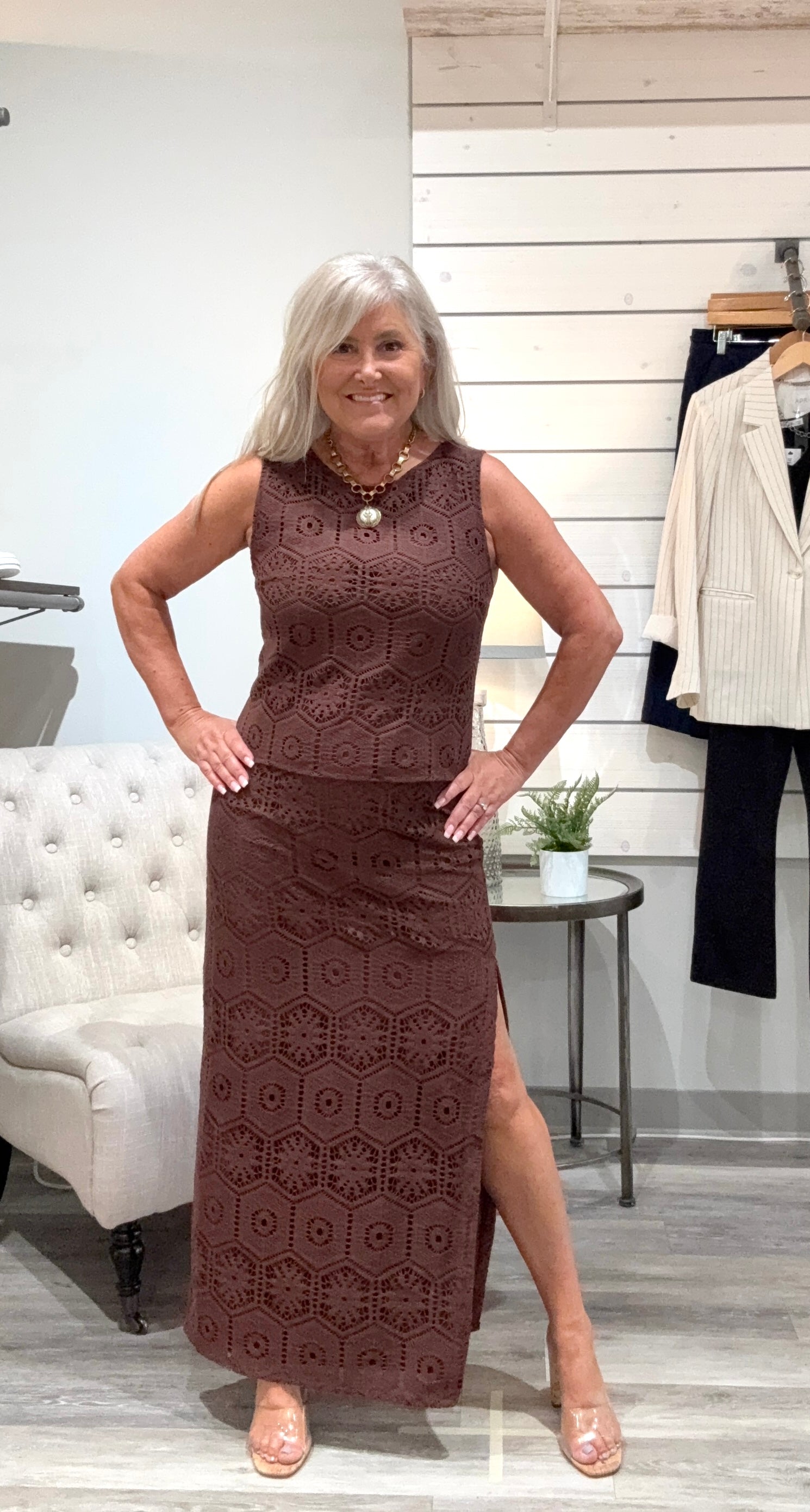 Tile Crochet Lace Maxi