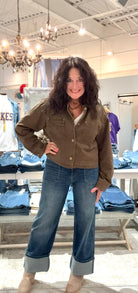 Jacket with Leather Trim