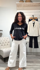 Meg High Rise Pintuck- white