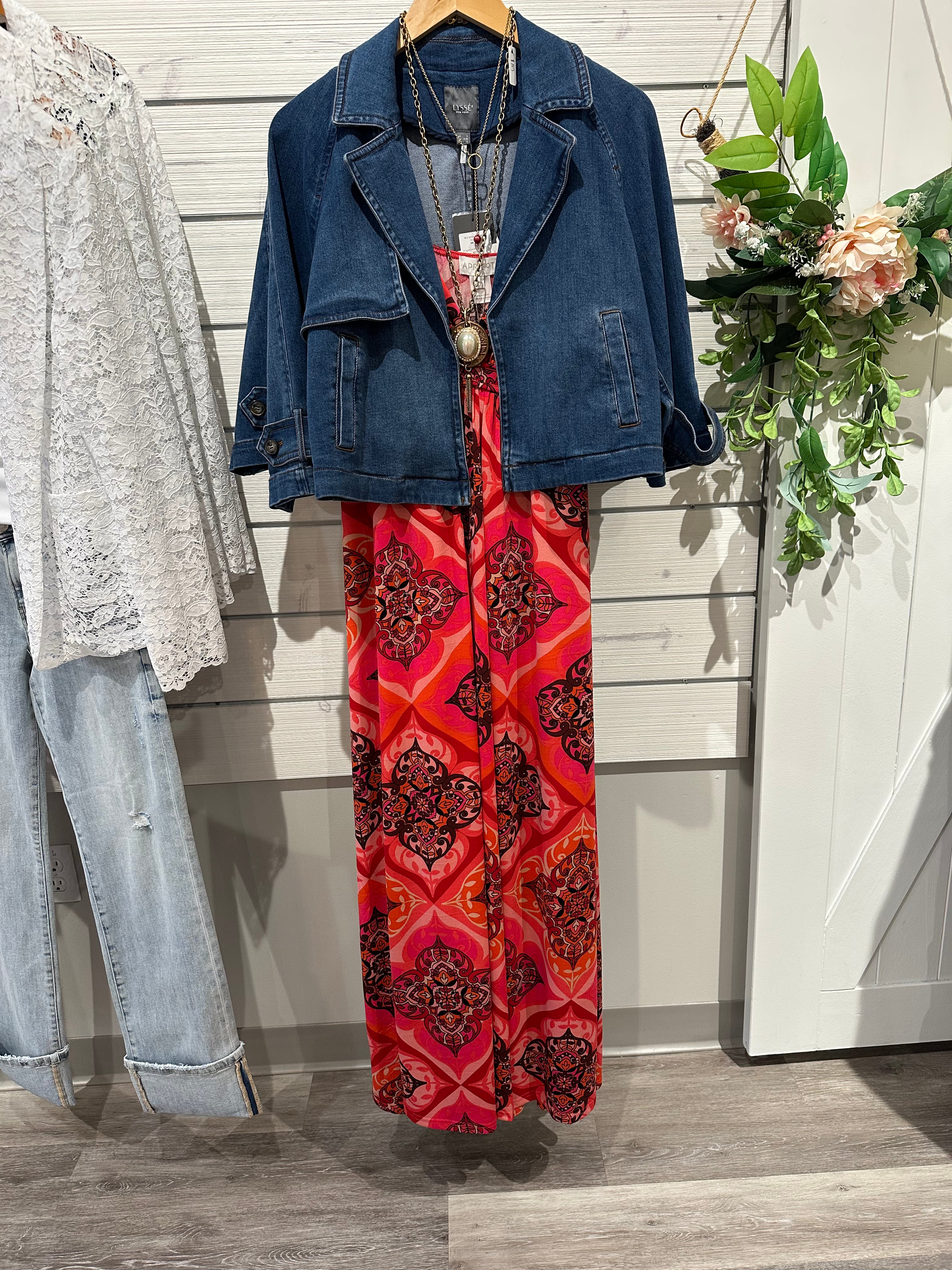 Bold Tile Cami Maxi Dress