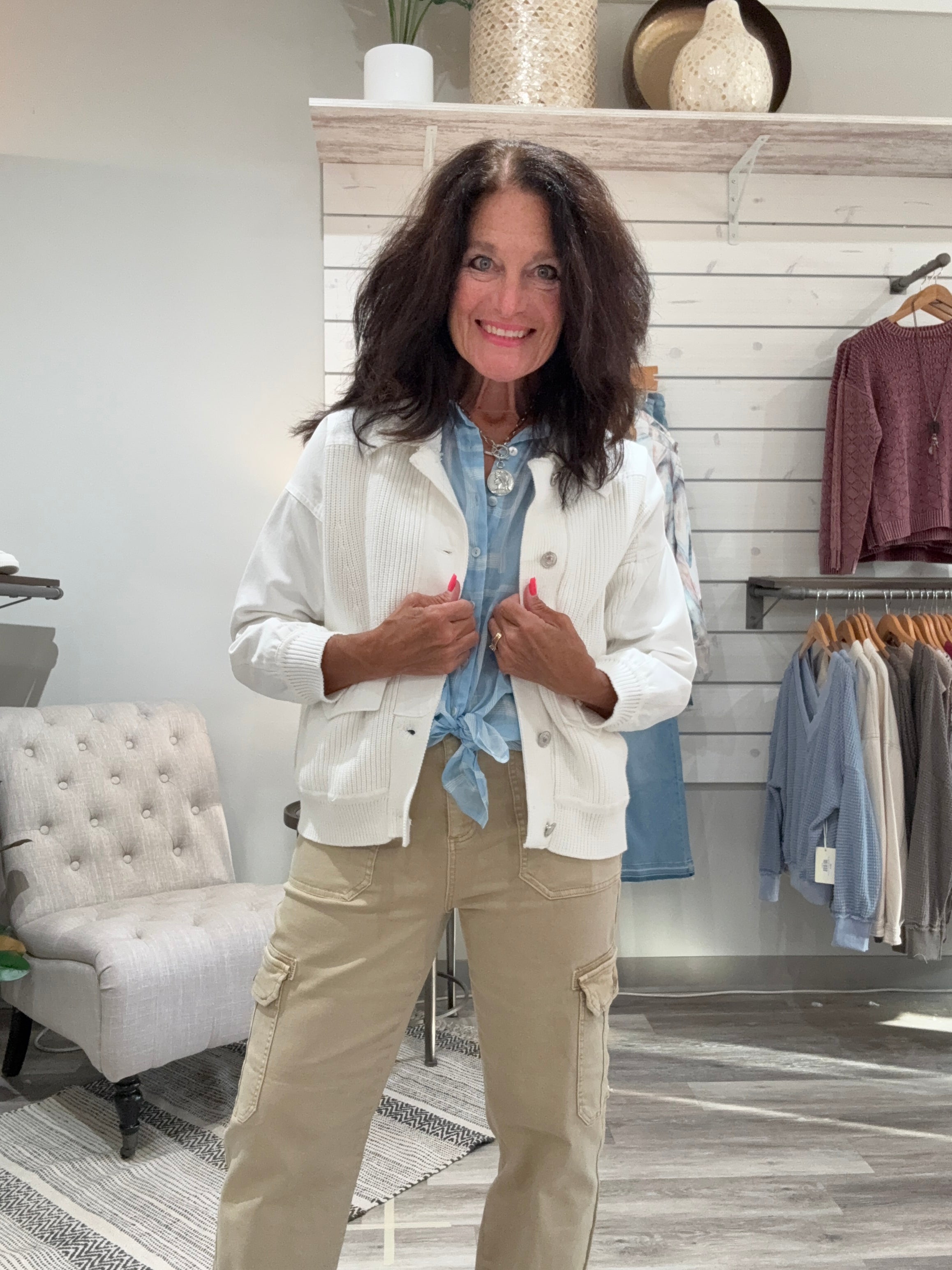 Shaker Stitch Cardigan Metric Knits