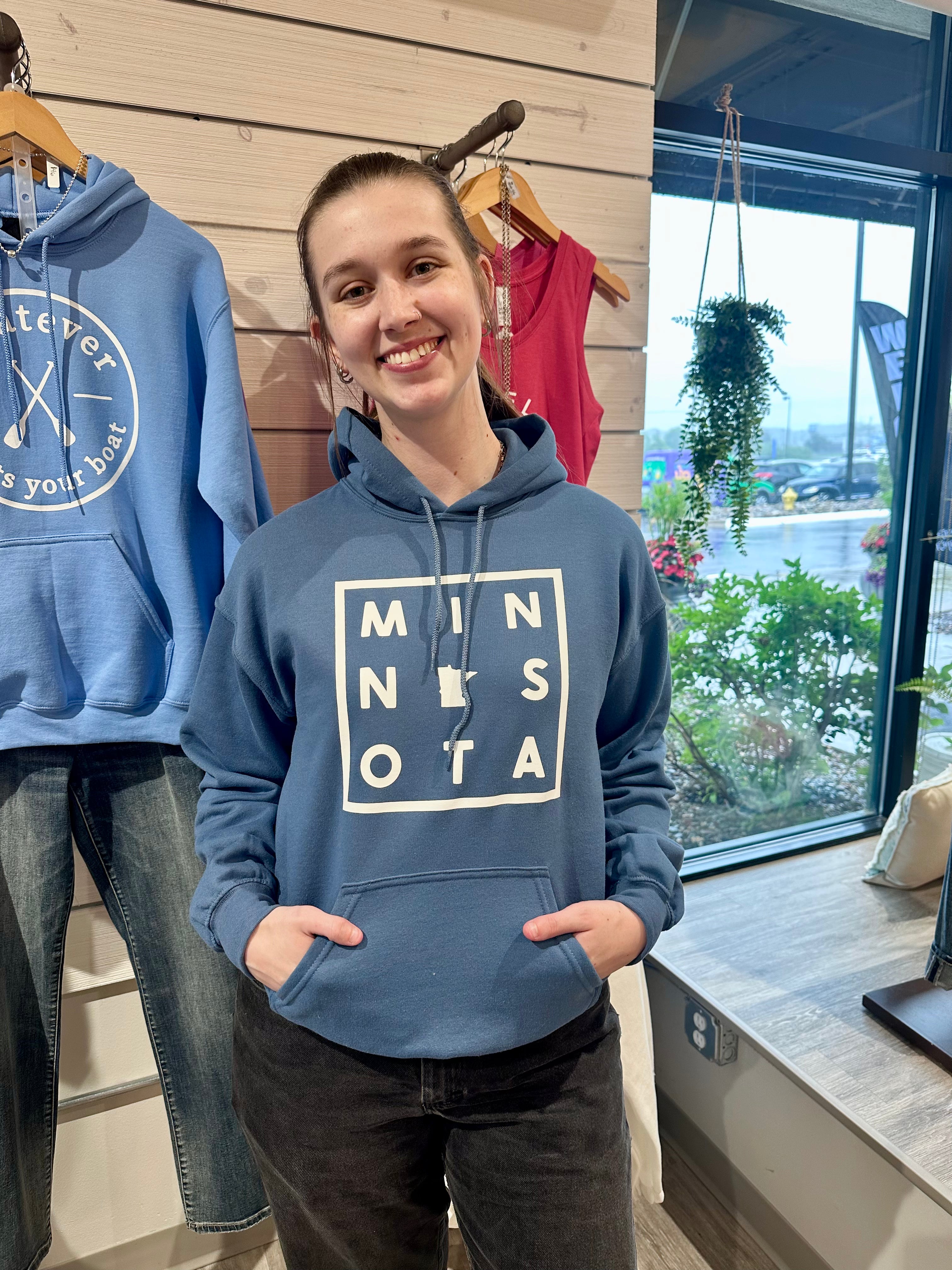 MN Logo Hoodie-blue