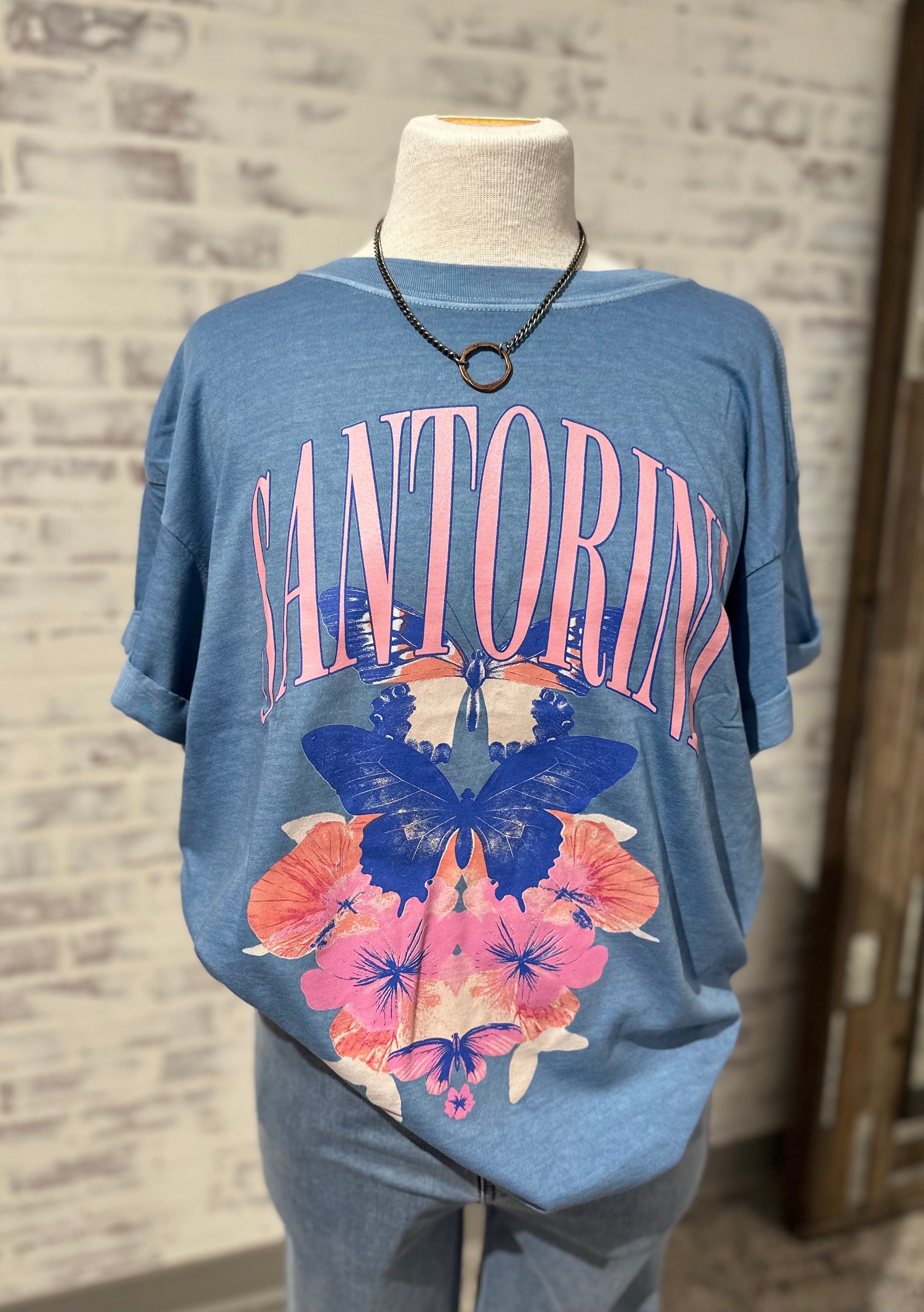 Santorini Butterflies Tee
