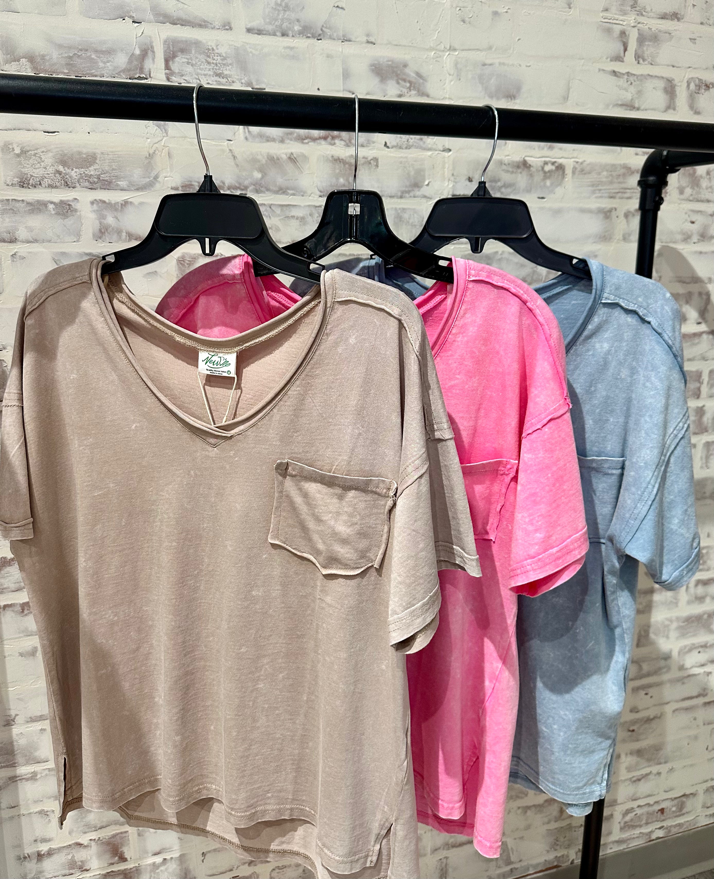 100% Cotton V Neck Top