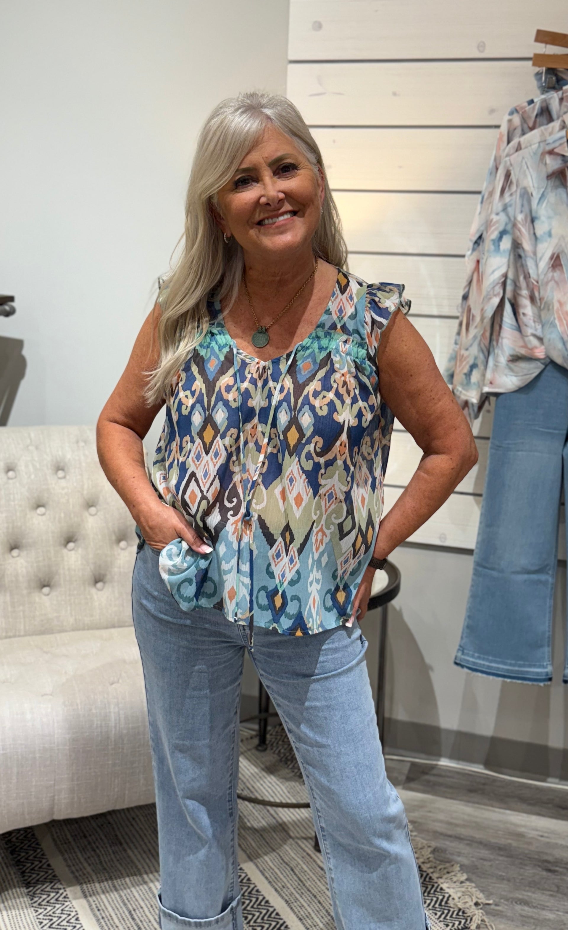Chiffon Susan Top – Mainstream Boutique Stillwater