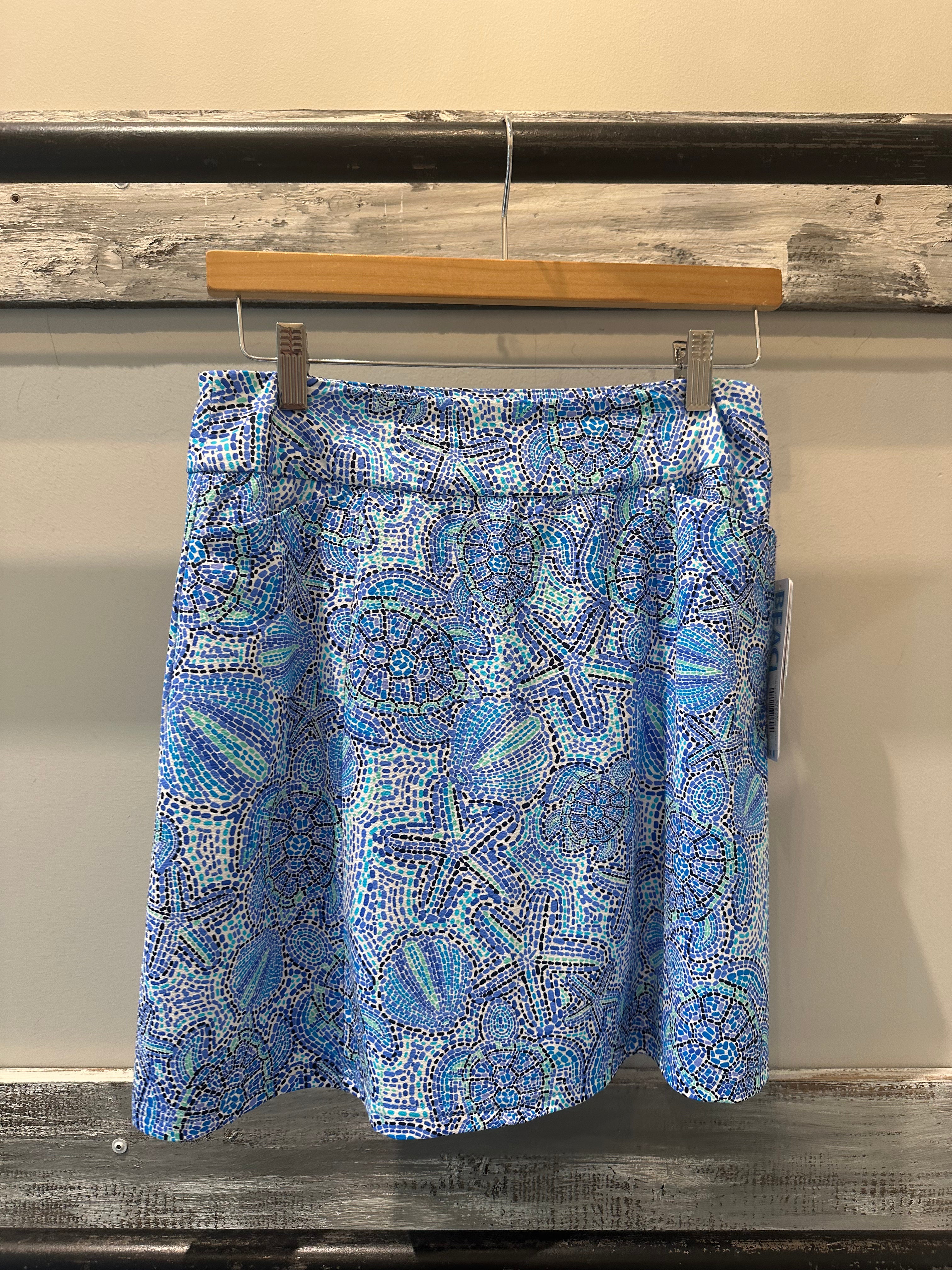 2 Pocket Skort - Lulu B SPF3197P- Blue design- TDTU