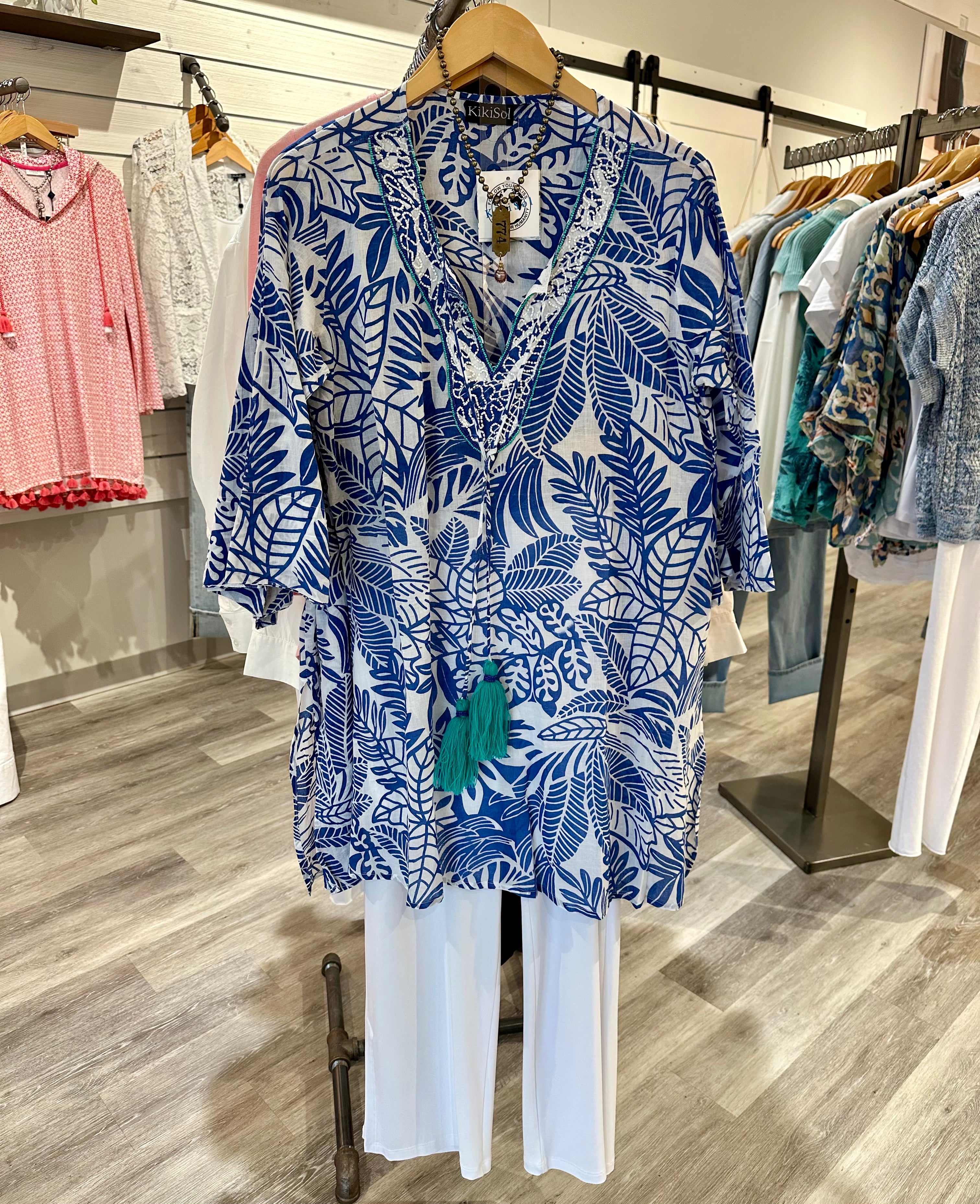 Leaf Beaded Tunic Kiki Sol