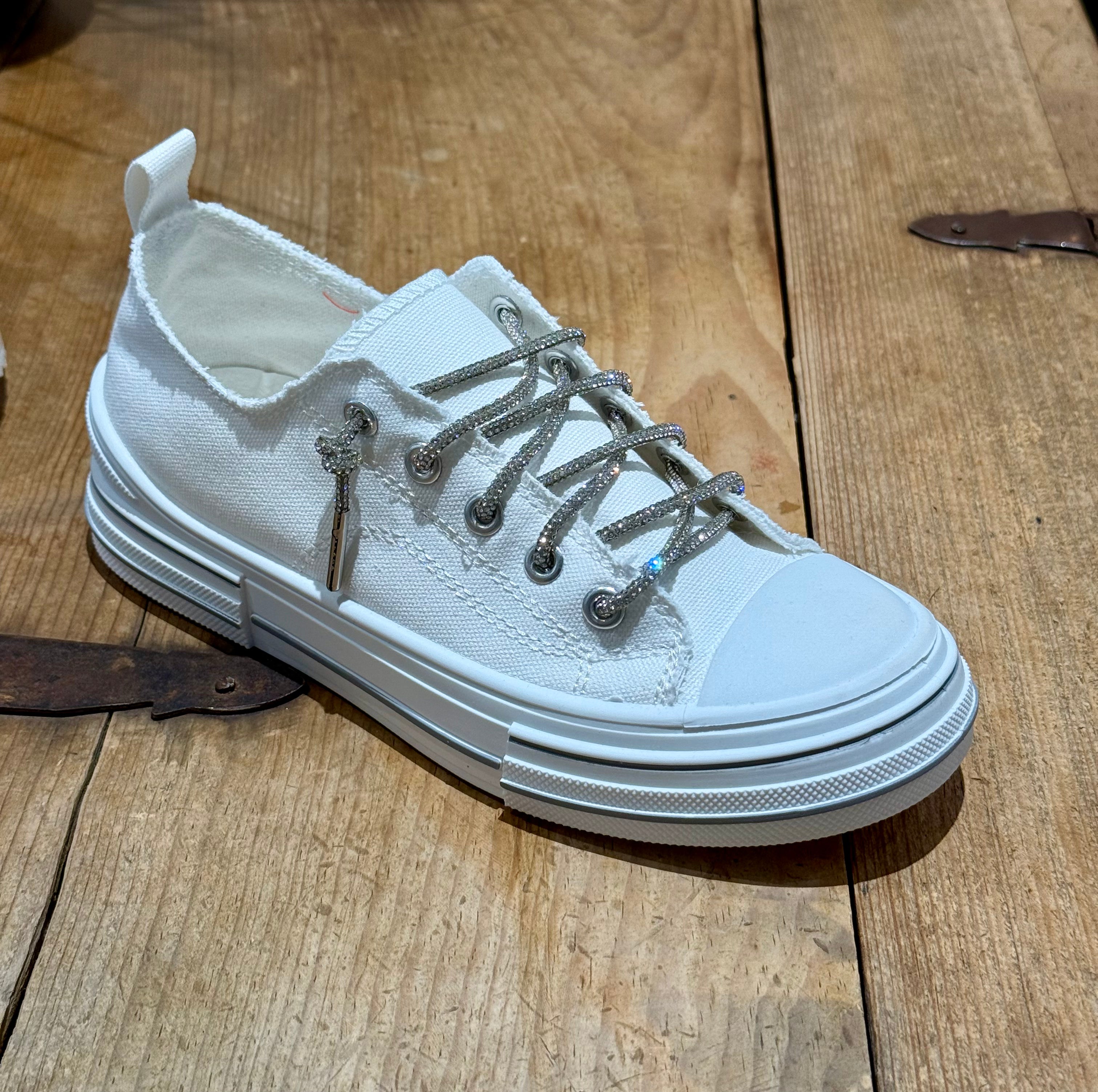 Platform Sneaker with Sparkle Laces
