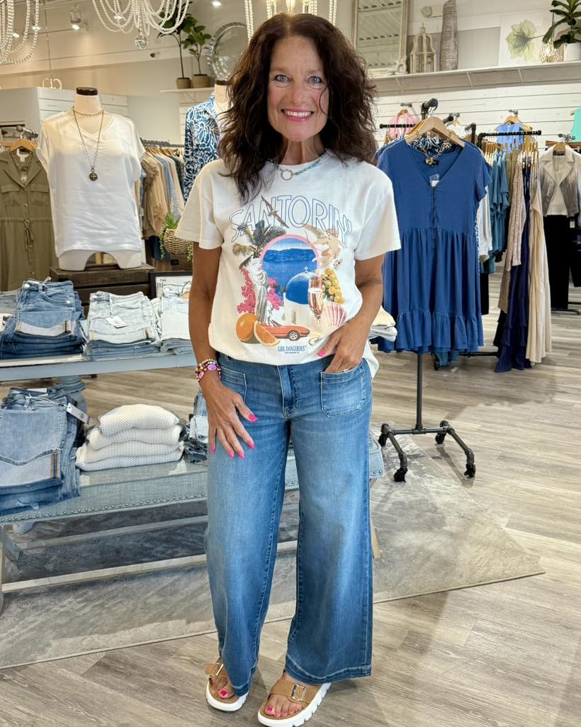 Santorini Collage Tee