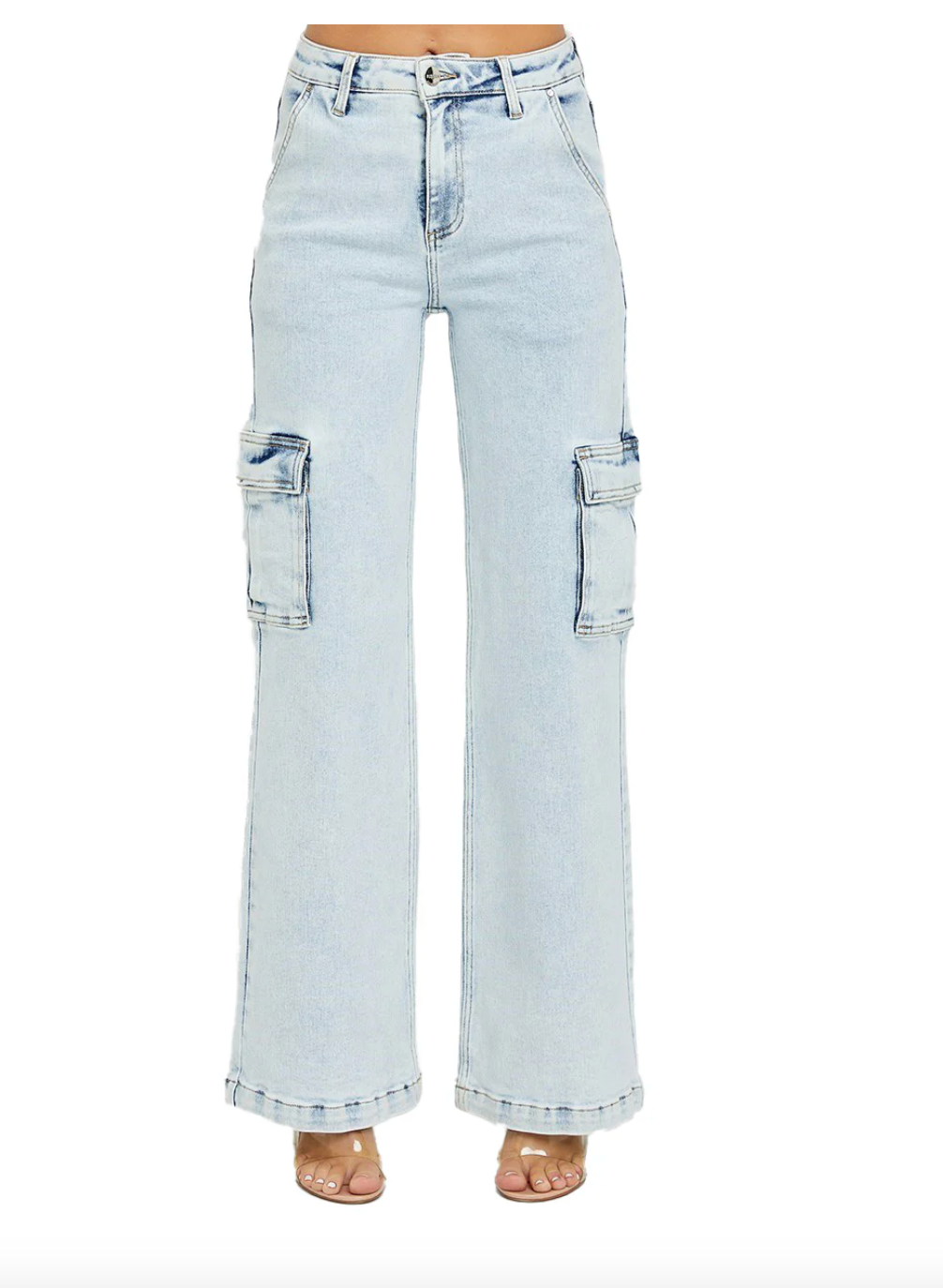 32" Ins High Rise Wide Leg Cargo Risen