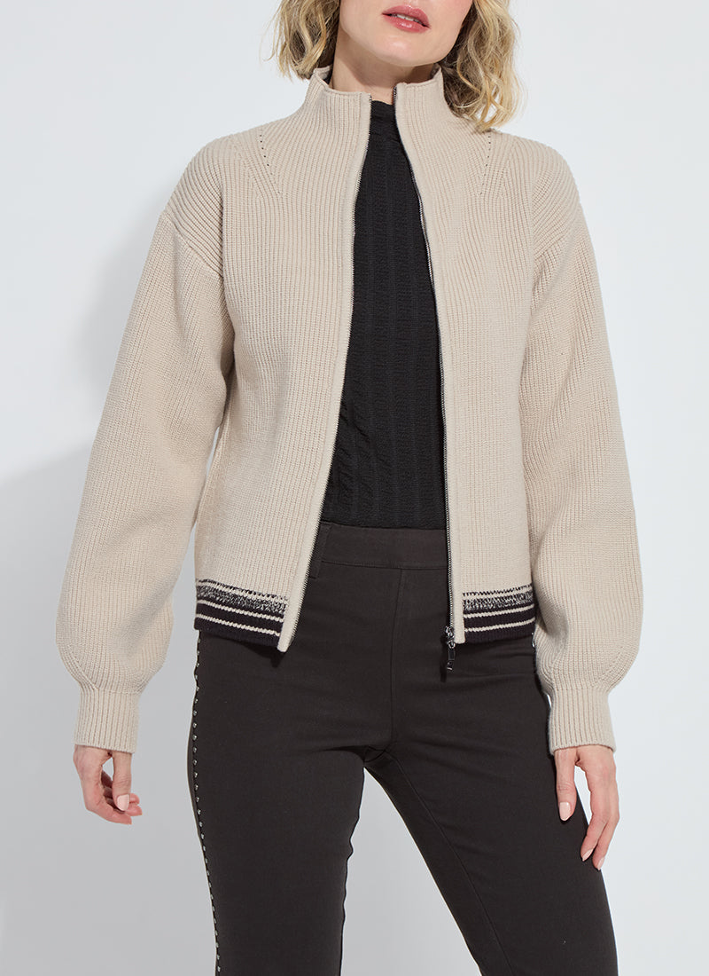 Blythe Zip Up Cozy Rib Sweater