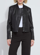 Millicent Perforated Vegan Leather Jacket