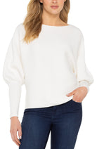 Long Sleeve Boat Neck Dolman Sweater