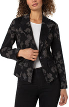 Notch Collar One Button Blazer