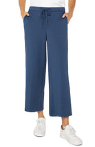 Pull On Wide Leg Trouser- Prussian blue