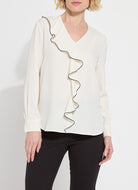 Marianne V-Neck Ruffle Blouse