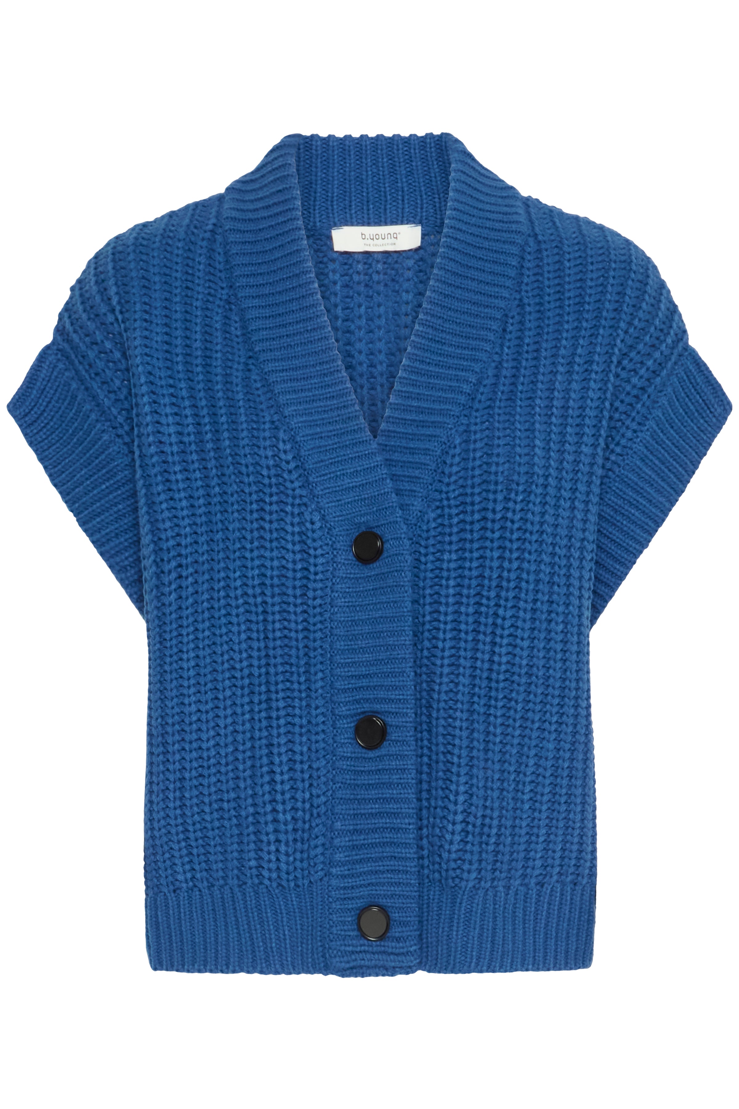Short Sleeve Button Up Cardigan- blue quartz