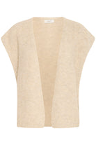 Open Front Short Sleeve Knit Cardigan- hemp