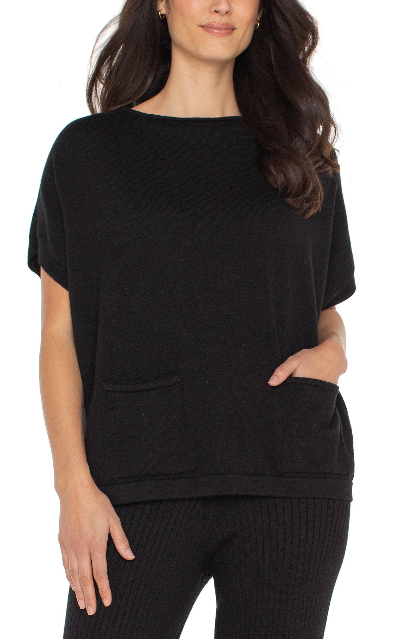 Boat Neck 1/2 Sleeve Dolman Sweater