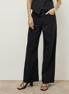 Elisa Wide Leg Jean- Black