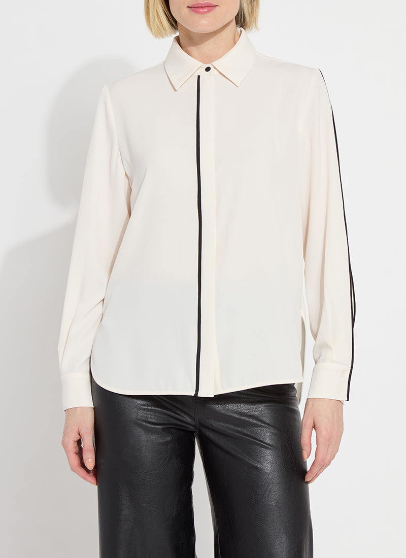 Lysse Luna Blouse with Pleated Sleeves