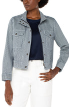 Utility Crop Pinstripe Jacket