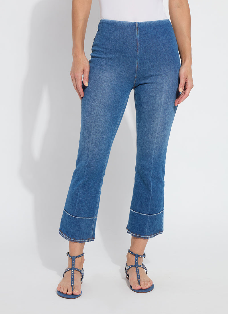 Seamed Hem Crop Denim Dara 12-3554-M9
