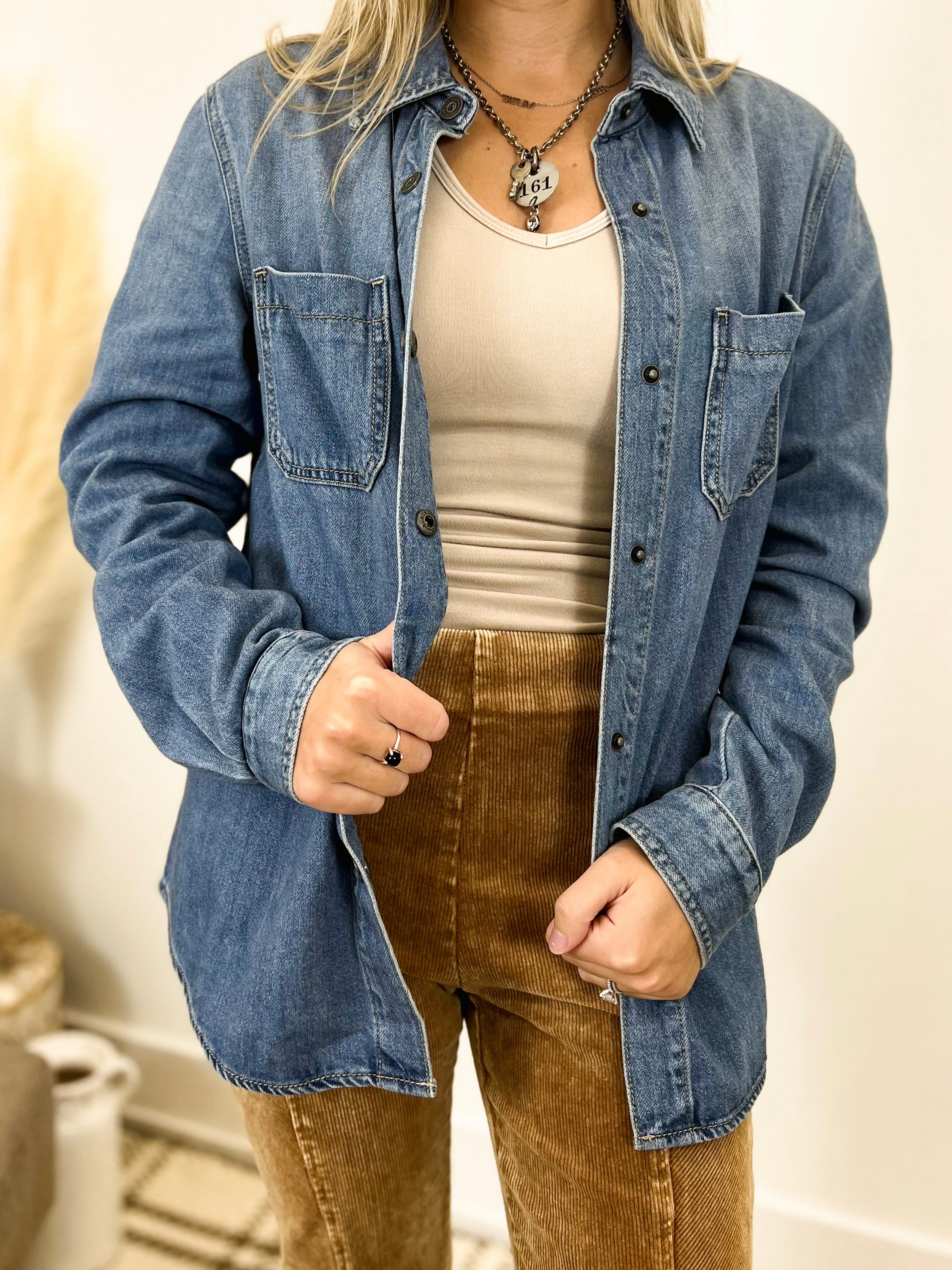 Mainstream Boutique Stillwater Women’s Denim Button Up