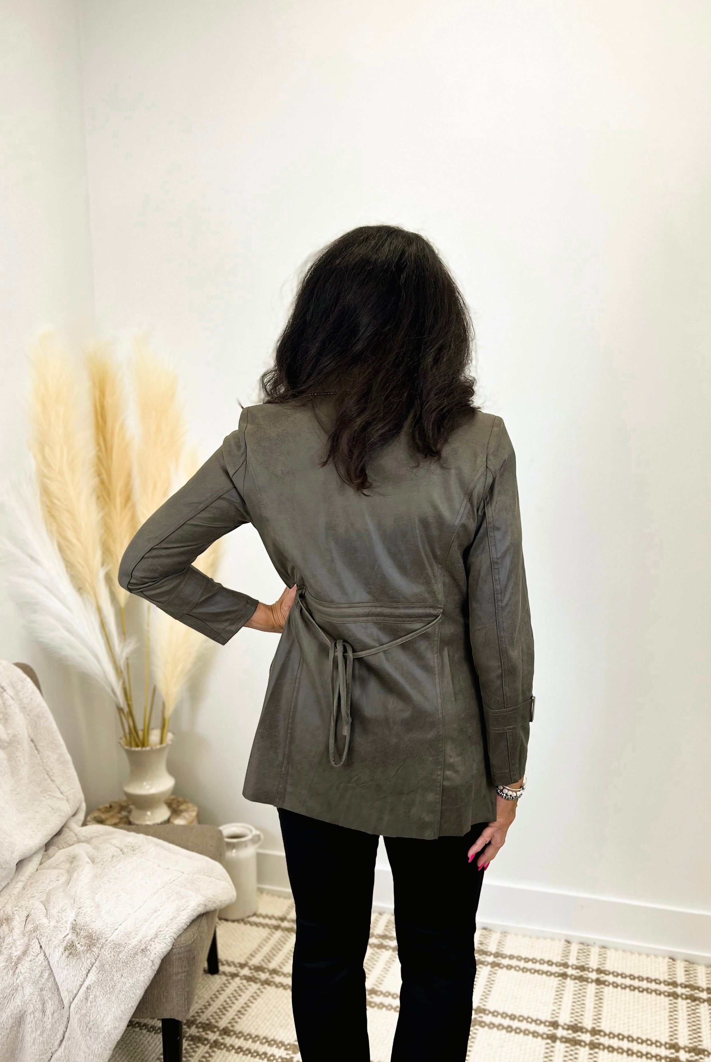 Mainstream Boutique Stillwater Egdy Faux Leather Jacket