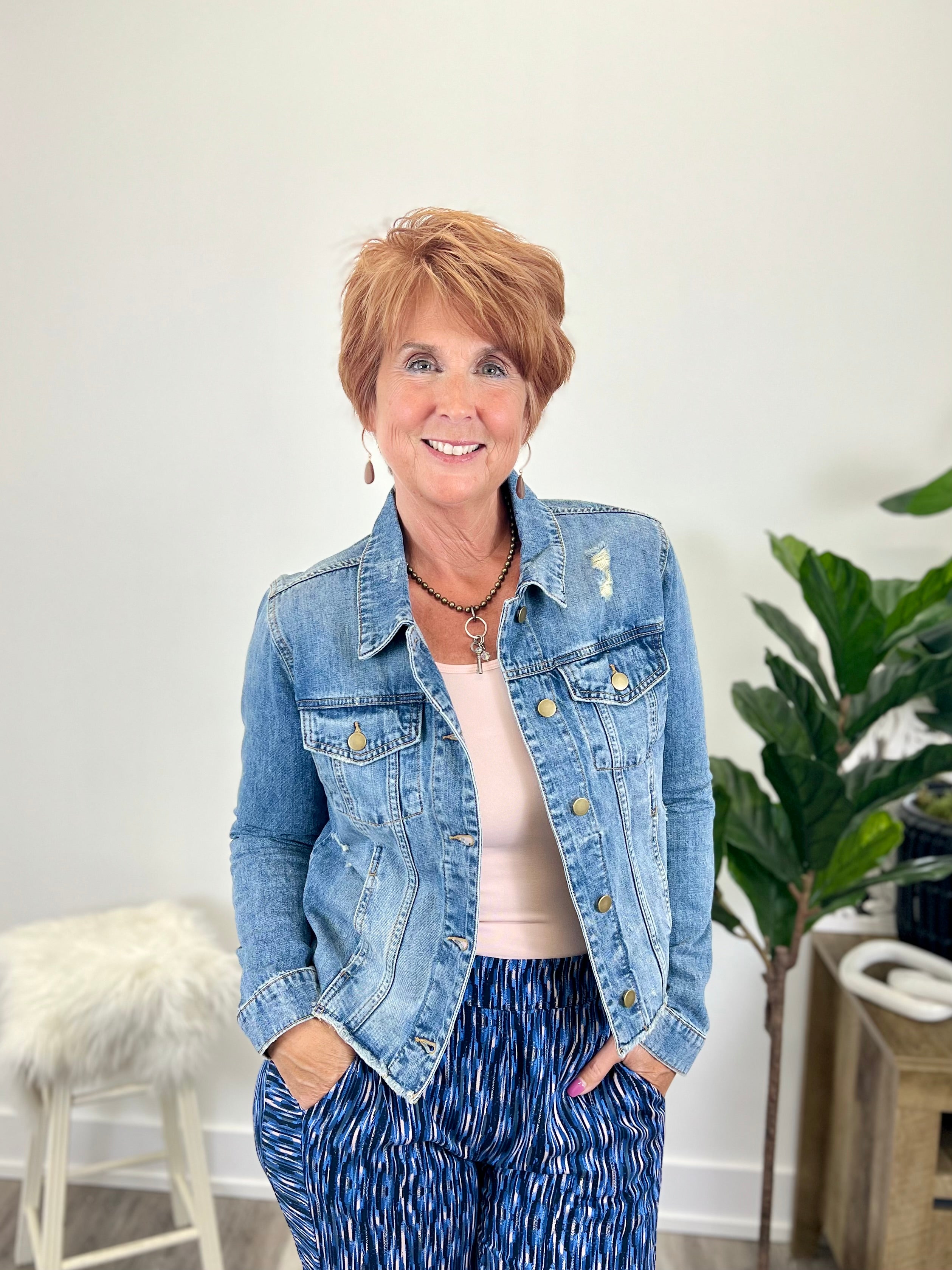 Mainstream Boutique Stillwater Crop Denim Jacket