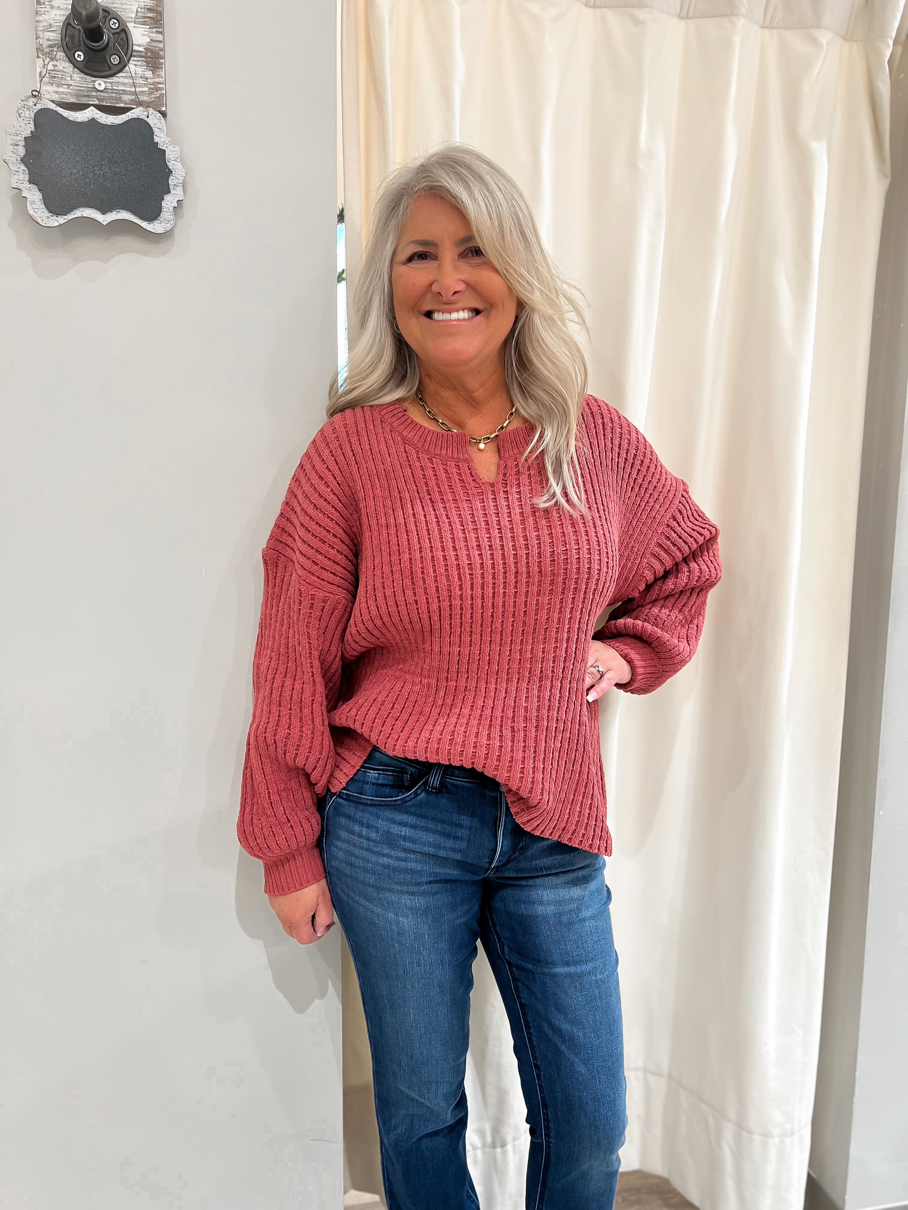 Mainstream Boutique Stillwater Women’s Chenille Pullover Sweater