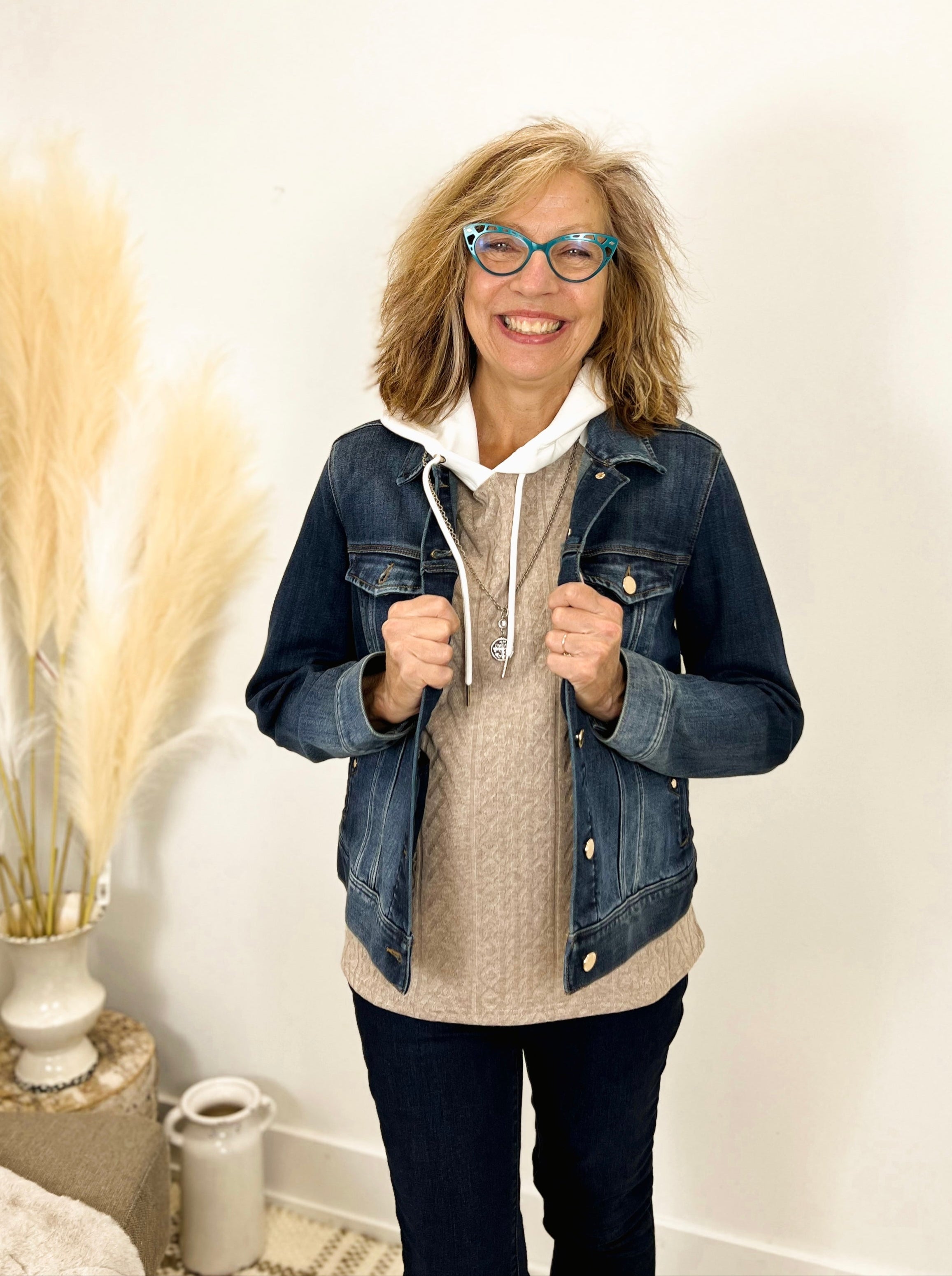 Mainstream Boutique Stillwater, Classic Jean Jacket with Light Distressing
