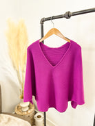 Mainstream Boutique Stillwater Women’s V-Neck Rib Knit Sweater