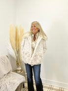 Mainstream Boutique Stillwater Faux Fur Glam Jacket