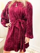 Mainstream Boutique Stillwater Velvet Holiday Dress