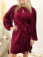 Mainstream Boutique Stillwater Velvet Holiday Dress