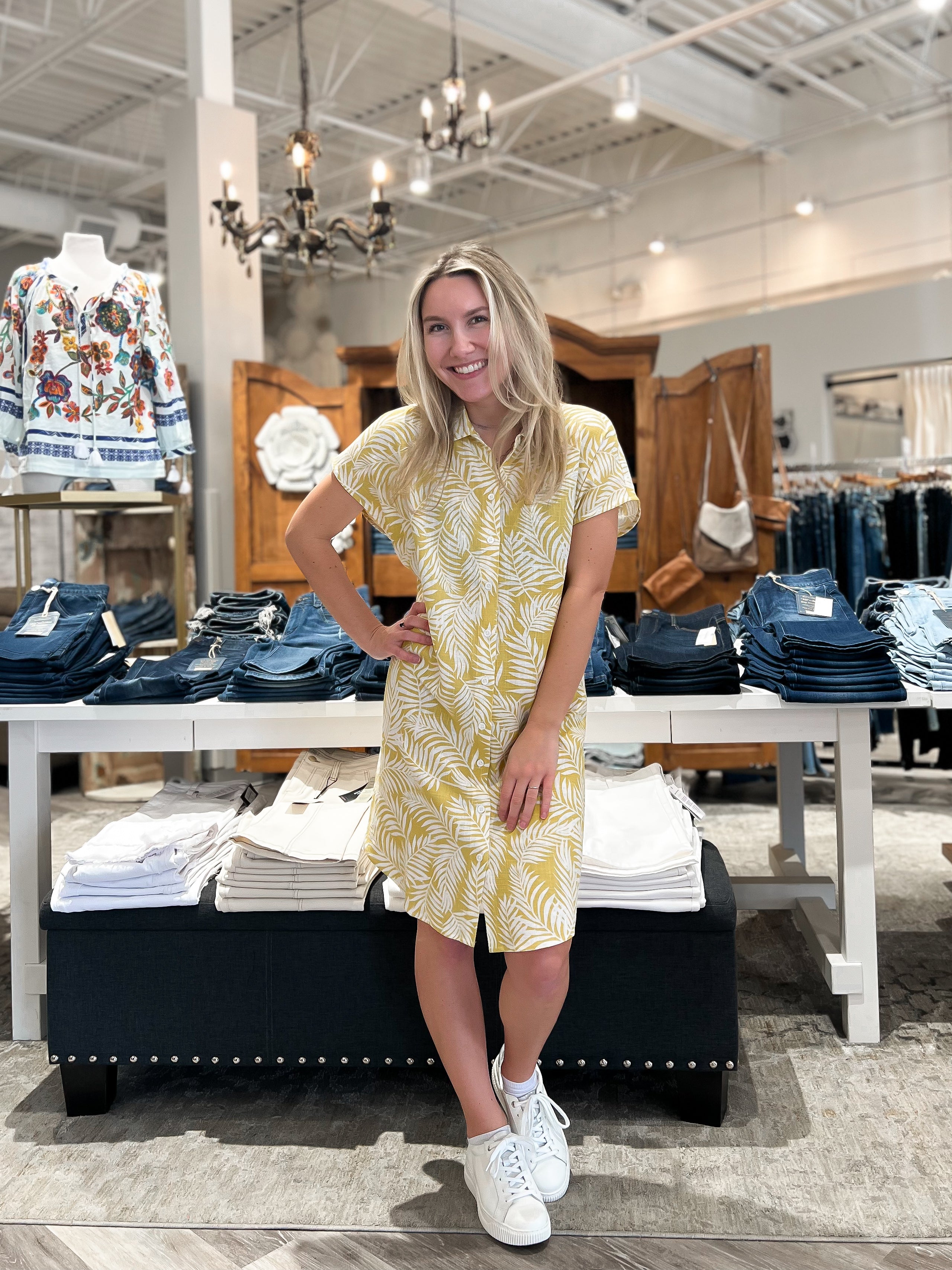 Mainstream Boutique Stillwater Women’s Cap Sleeve Summertime Dress