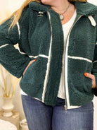 Mainstream Boutique Stillwater Sherpa Jacket with Contrast Piping