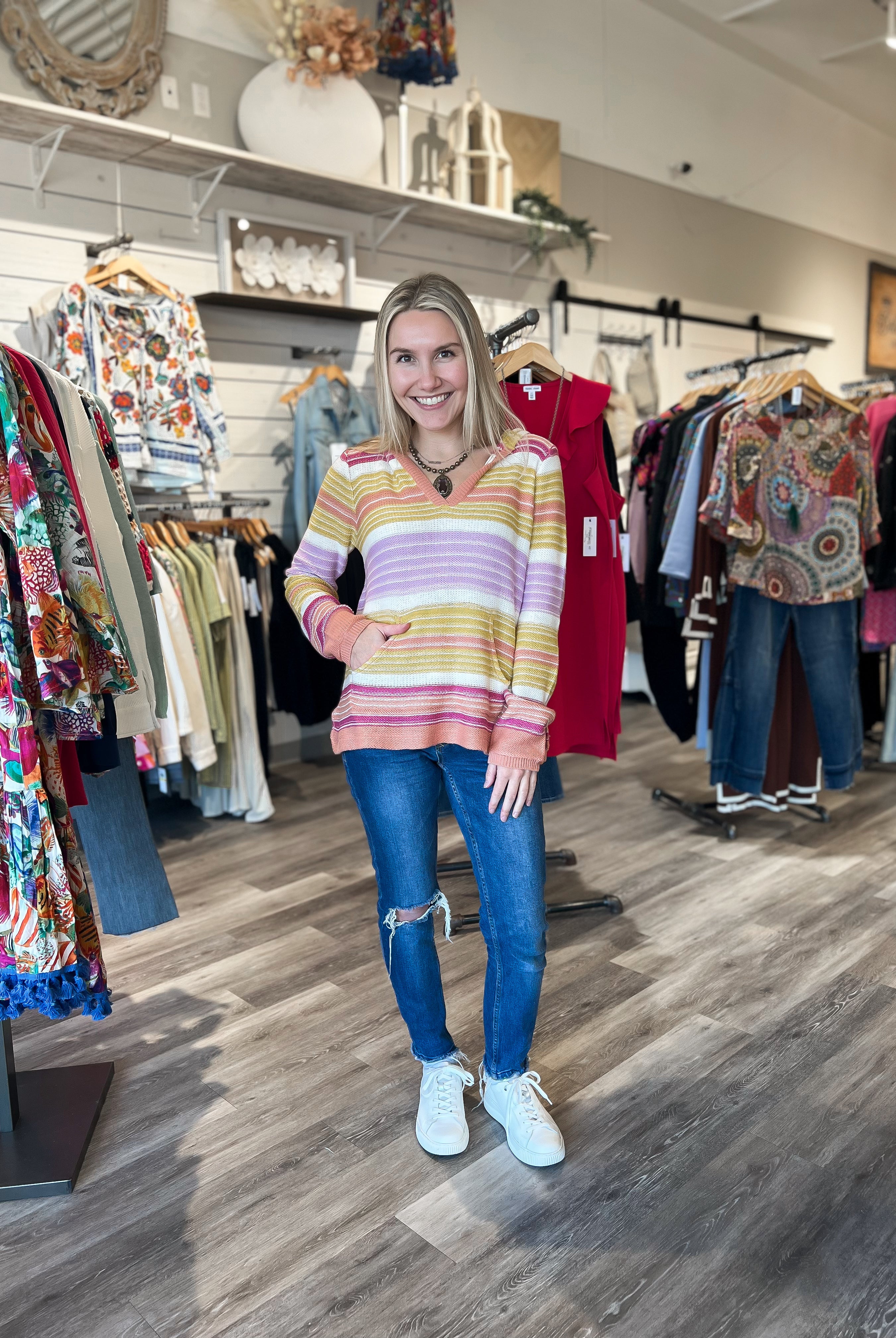 Mainstream Boutique Stillwater Women’s Spring Hooded Sweater