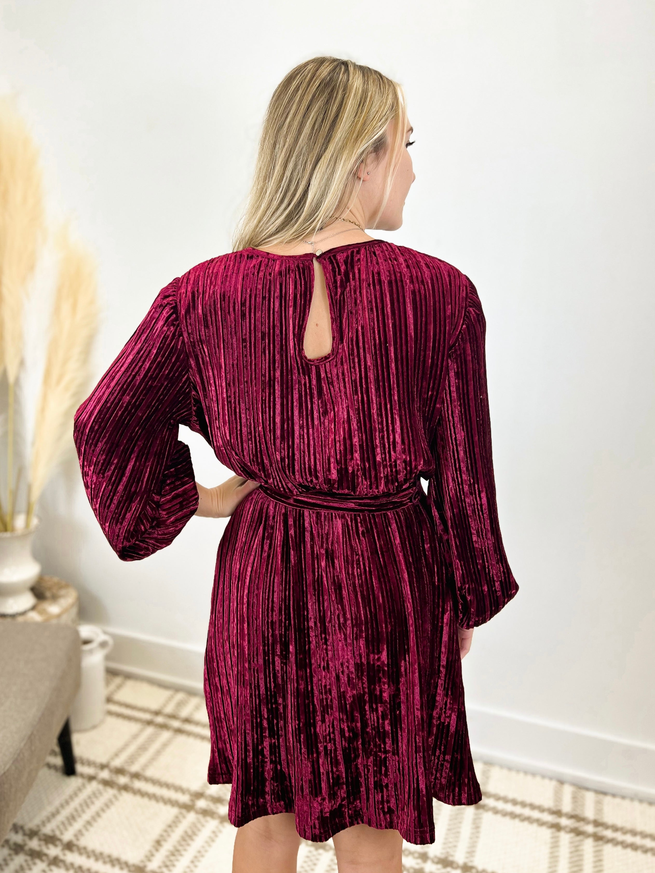 Mainstream Boutique Stillwater Velvet Holiday Dress