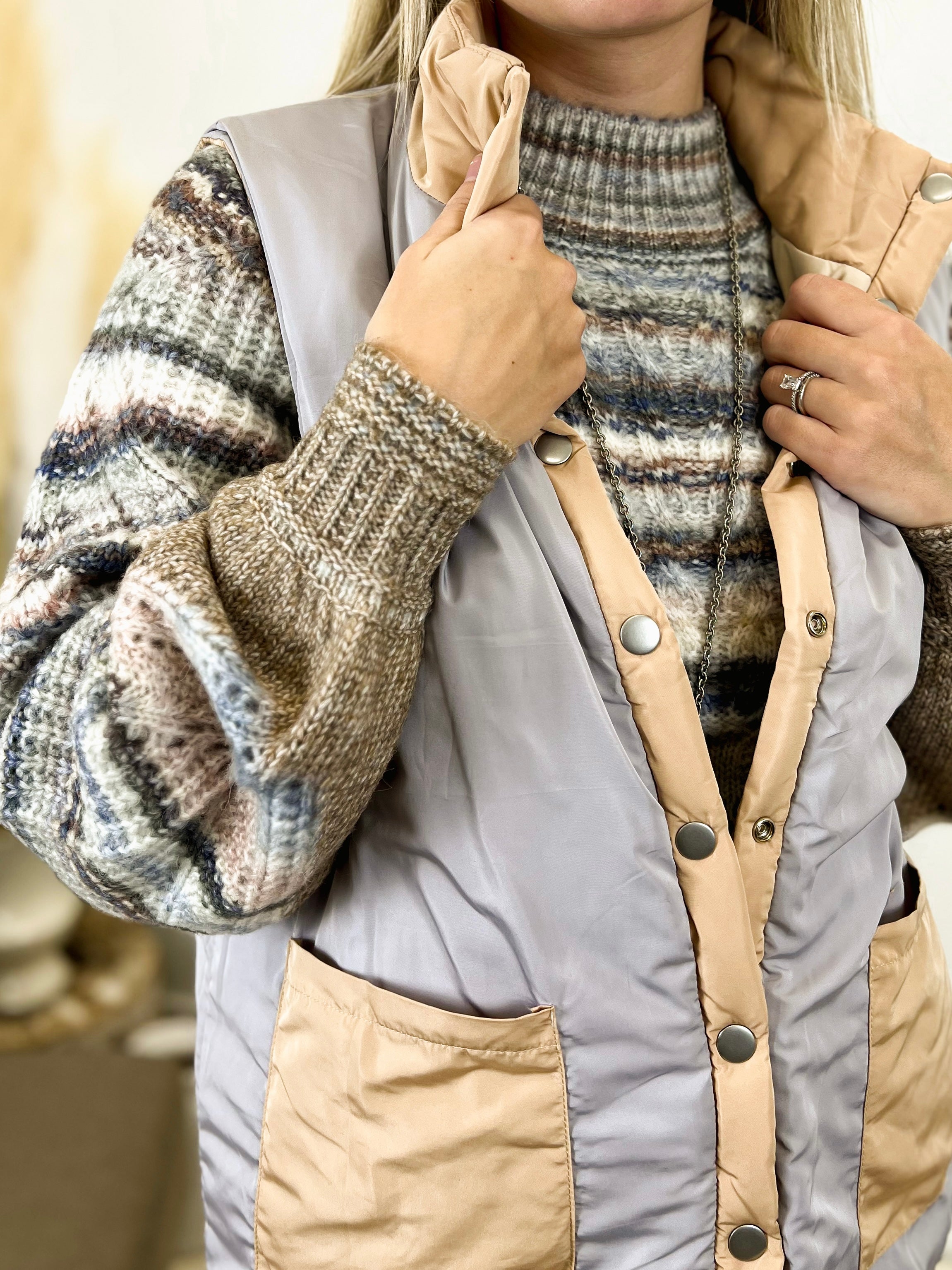Mainstream Boutique Stillwater Reversible Puffer Vest