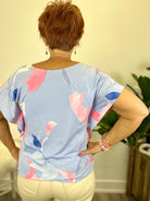 Mainstream Boutique Stillwater Watercolor Half Sleeve Top