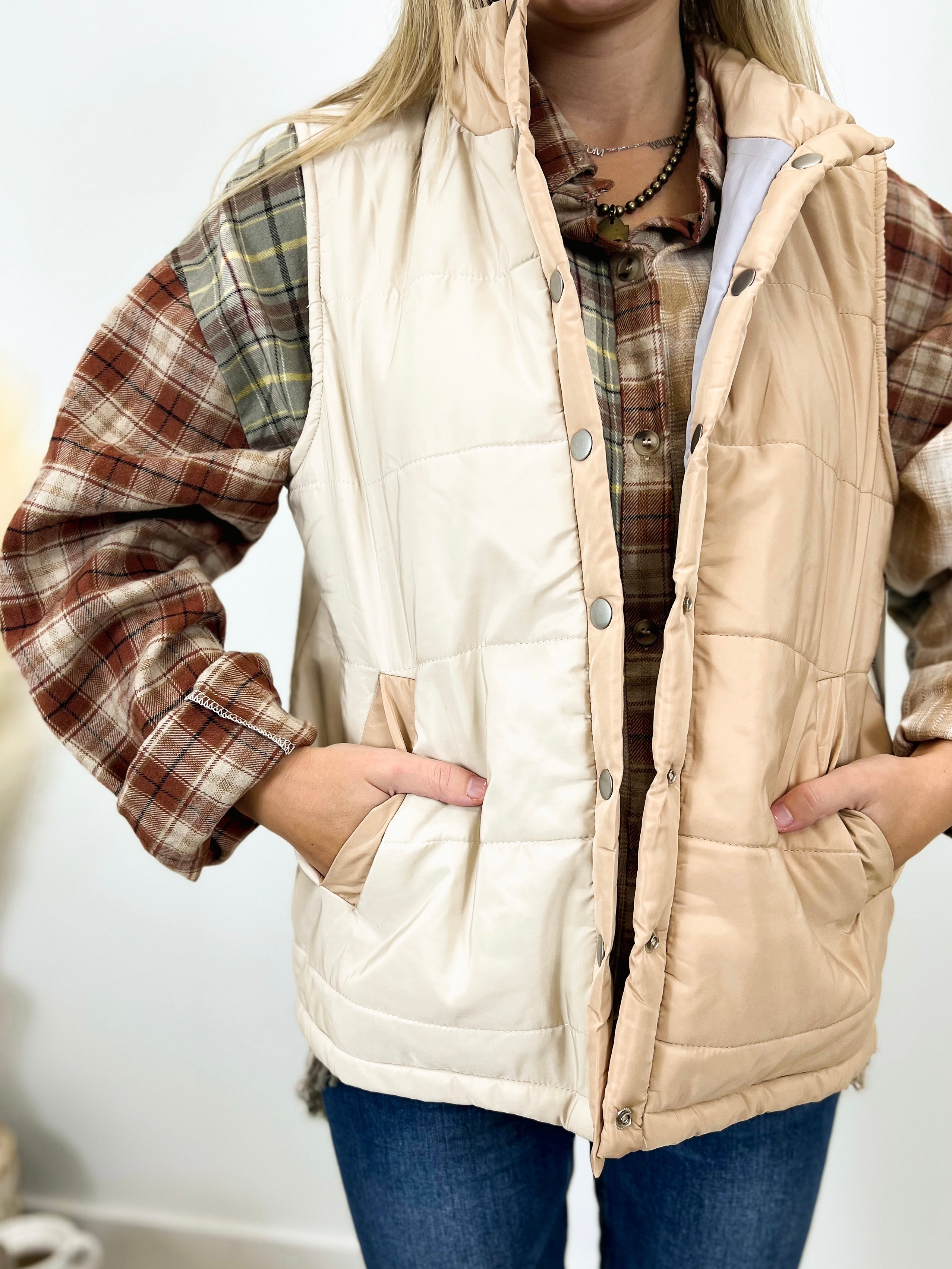 Mainstream Boutique Stillwater Reversible Puffer Vest