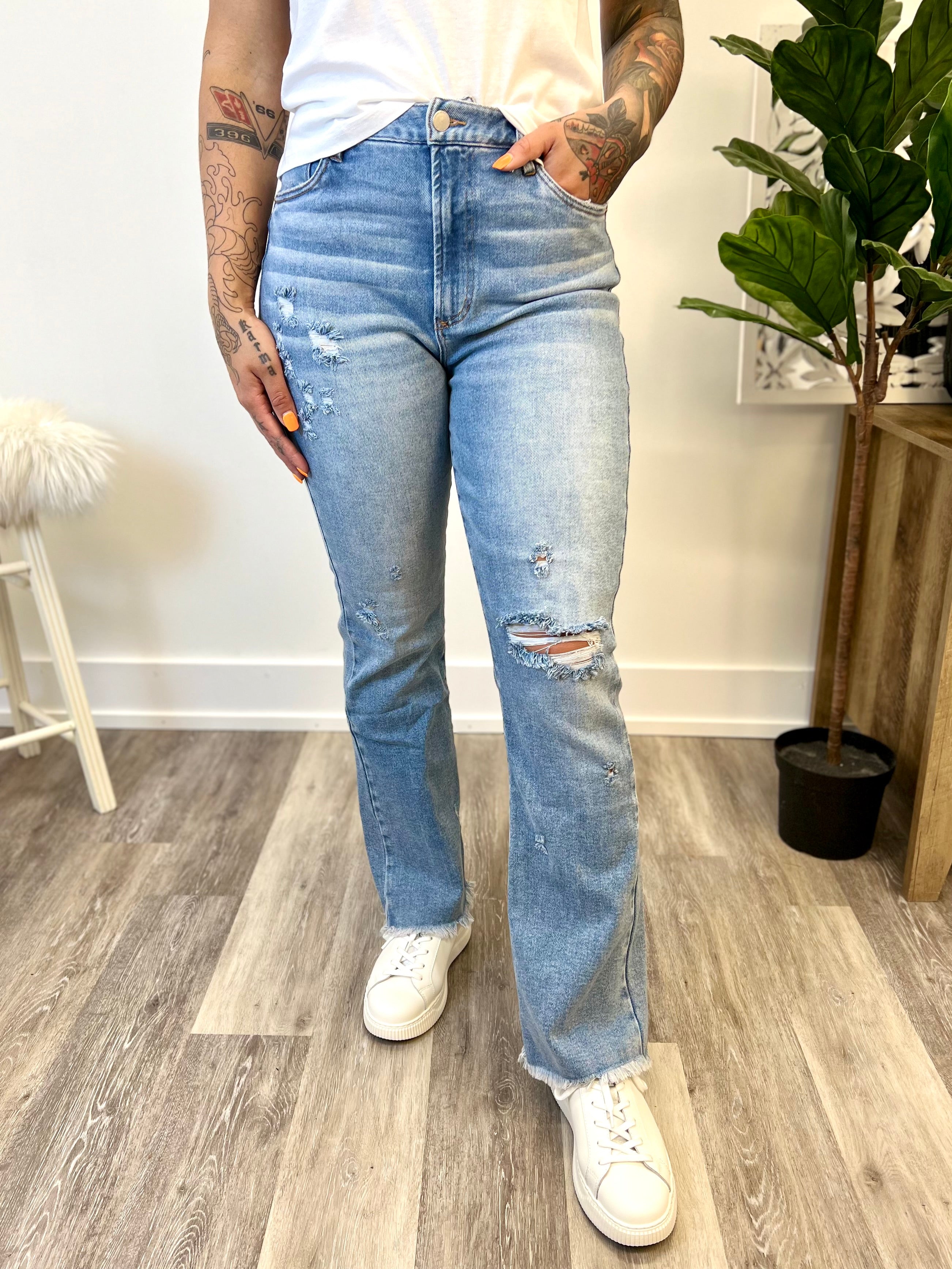 Mainstream Boutique Stillwater High Rise Bootcut Denim