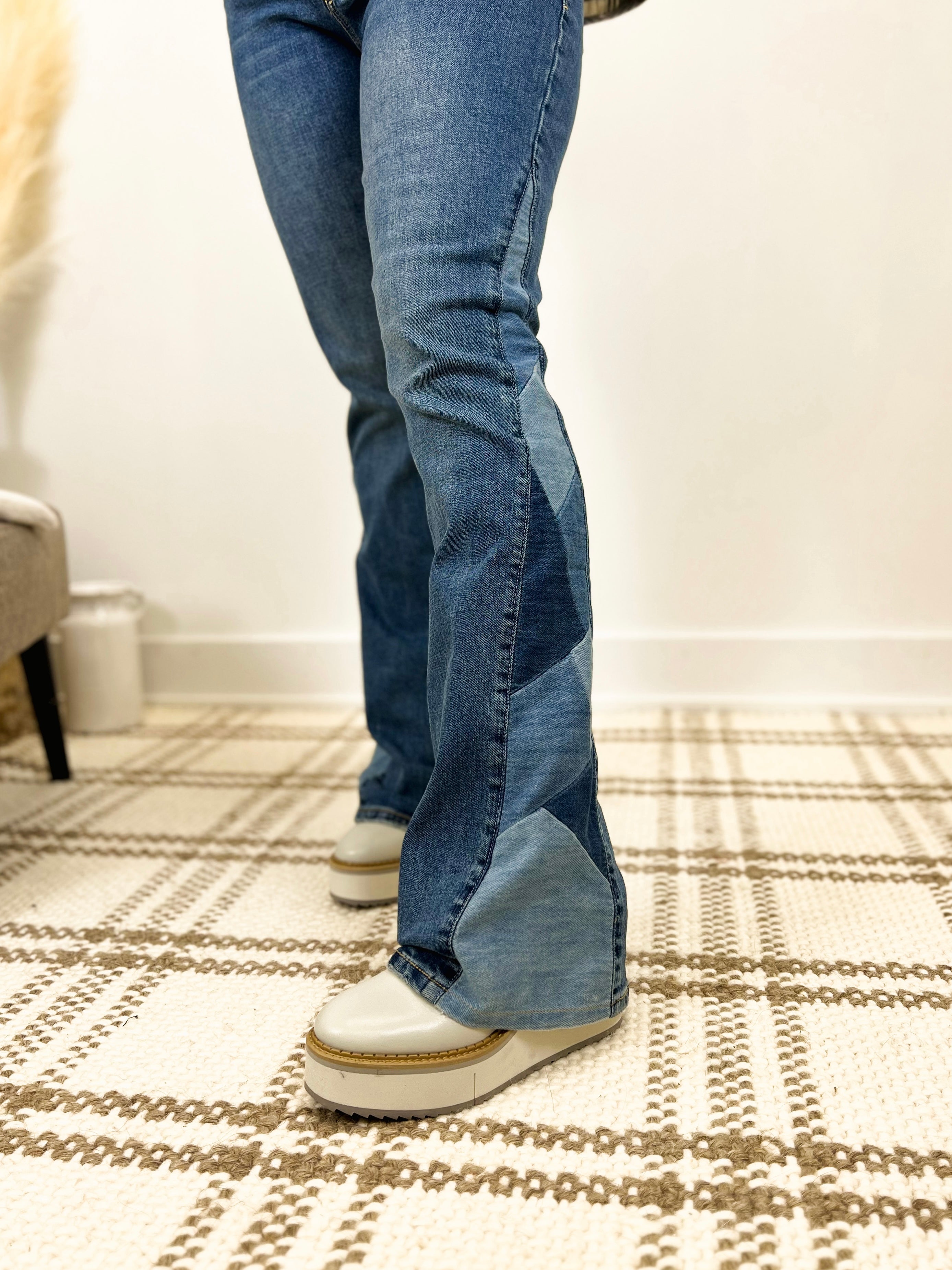 Mainstream Boutique Stillwater Patchwork Art Denim