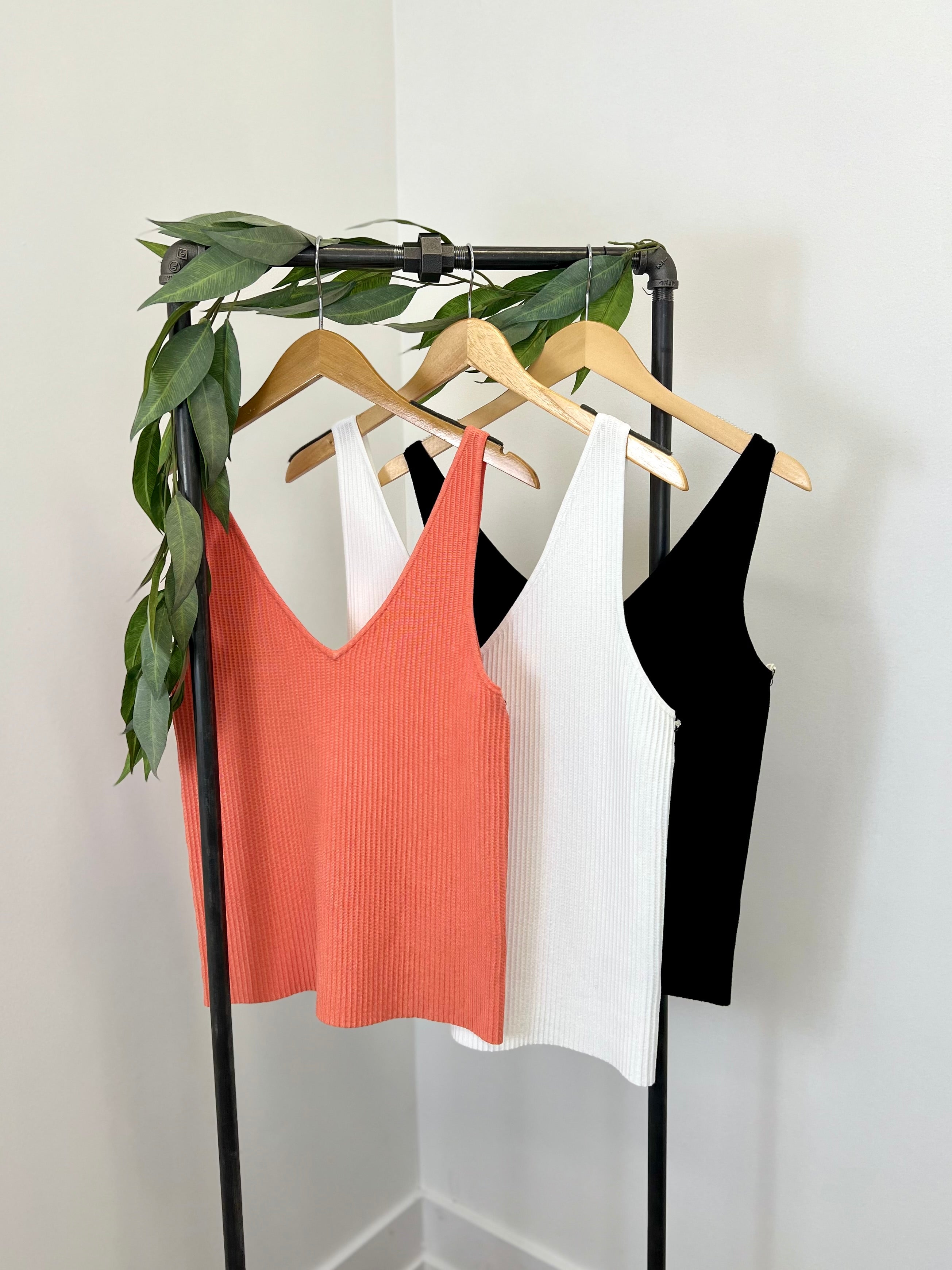 Mainstream Boutique Stillwater Double V-Neck Knit Tank