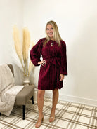 Mainstream Boutique Stillwater Velvet Holiday Dress